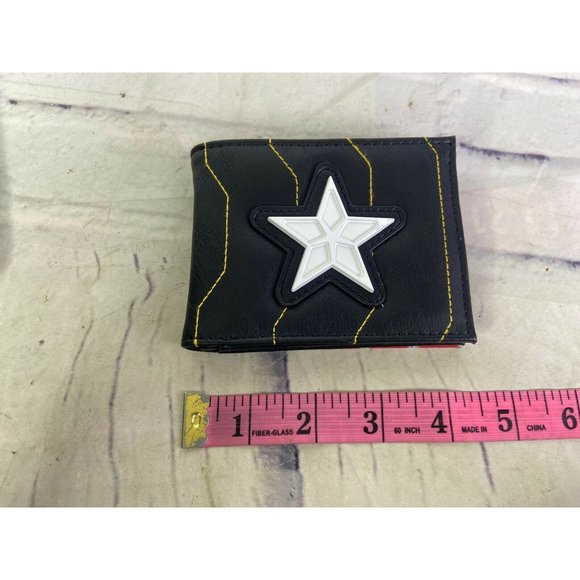 Marvel The Falcon and the Winter Soldier Black PU Faux Leather Bi-Fold Wallet - Picture 8 of 10